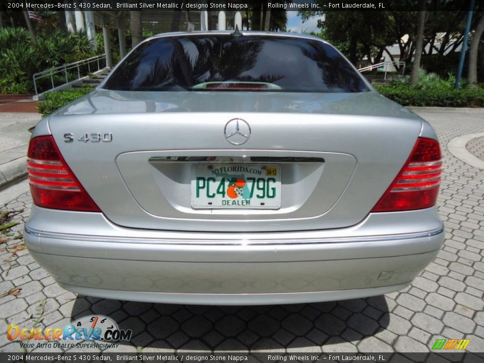 2004 Mercedes-Benz S 430 Sedan Brilliant Silver Metallic / designo Stone Nappa Photo #11