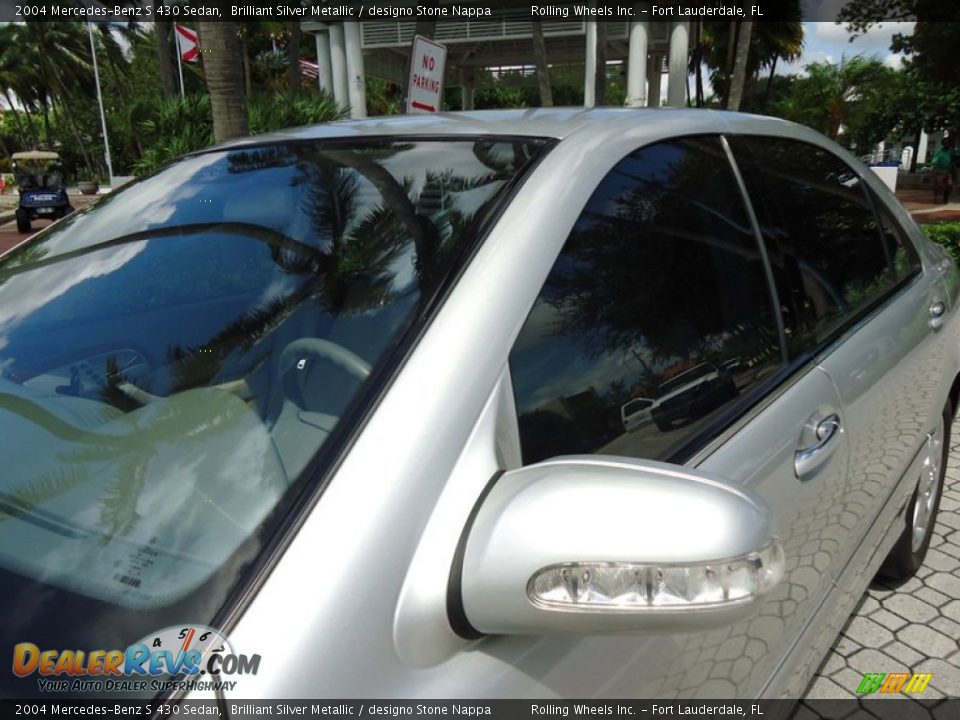 2004 Mercedes-Benz S 430 Sedan Brilliant Silver Metallic / designo Stone Nappa Photo #13