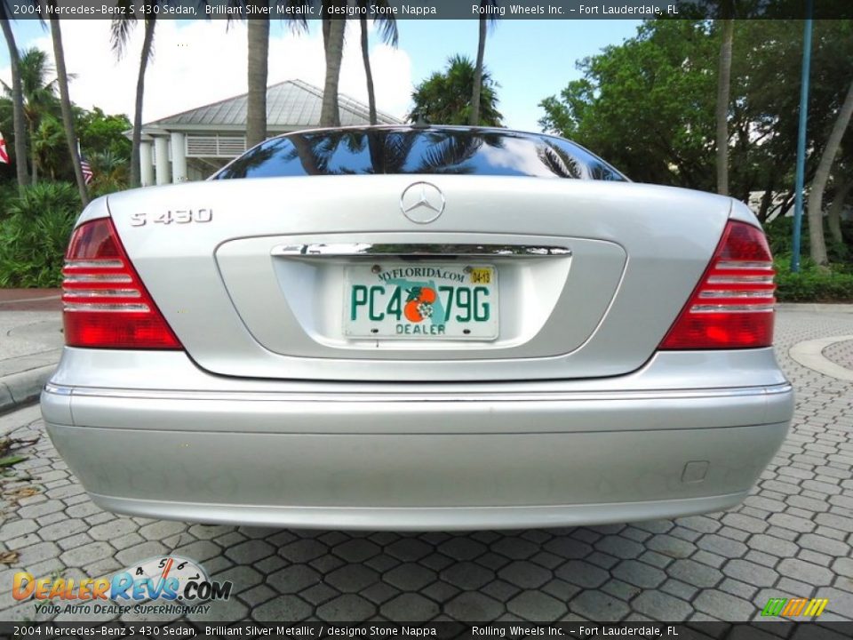 2004 Mercedes-Benz S 430 Sedan Brilliant Silver Metallic / designo Stone Nappa Photo #31