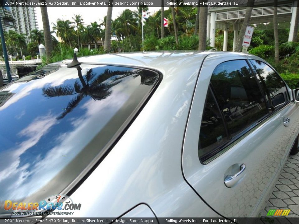 2004 Mercedes-Benz S 430 Sedan Brilliant Silver Metallic / designo Stone Nappa Photo #32