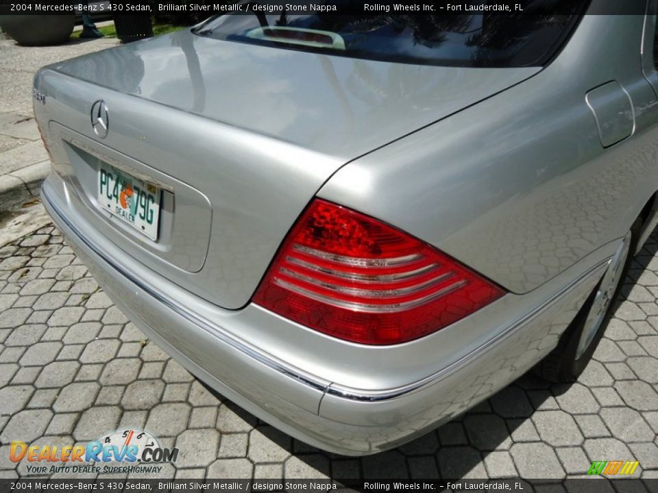 2004 Mercedes-Benz S 430 Sedan Brilliant Silver Metallic / designo Stone Nappa Photo #33
