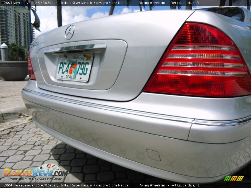 2004 Mercedes-Benz S 430 Sedan Brilliant Silver Metallic / designo Stone Nappa Photo #36