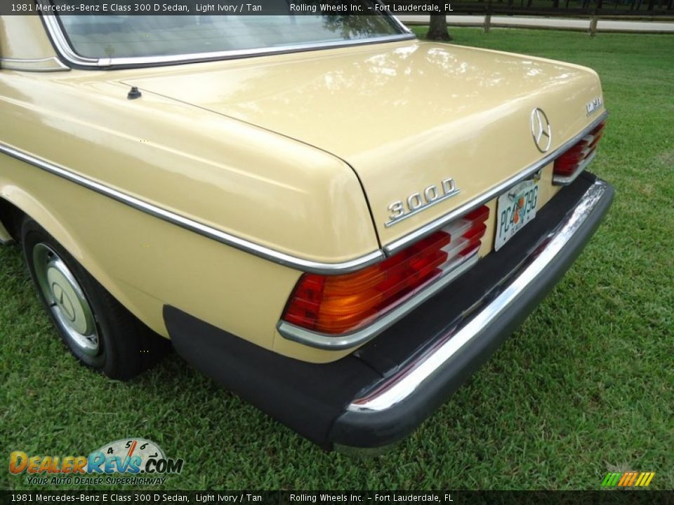 1981 Mercedes-Benz E Class 300 D Sedan Light Ivory / Tan Photo #33