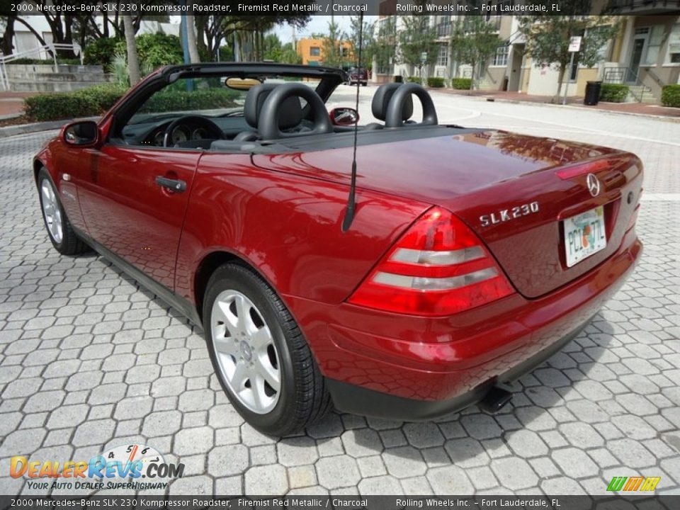 2000 Mercedes-Benz SLK 230 Kompressor Roadster Firemist Red Metallic / Charcoal Photo #4