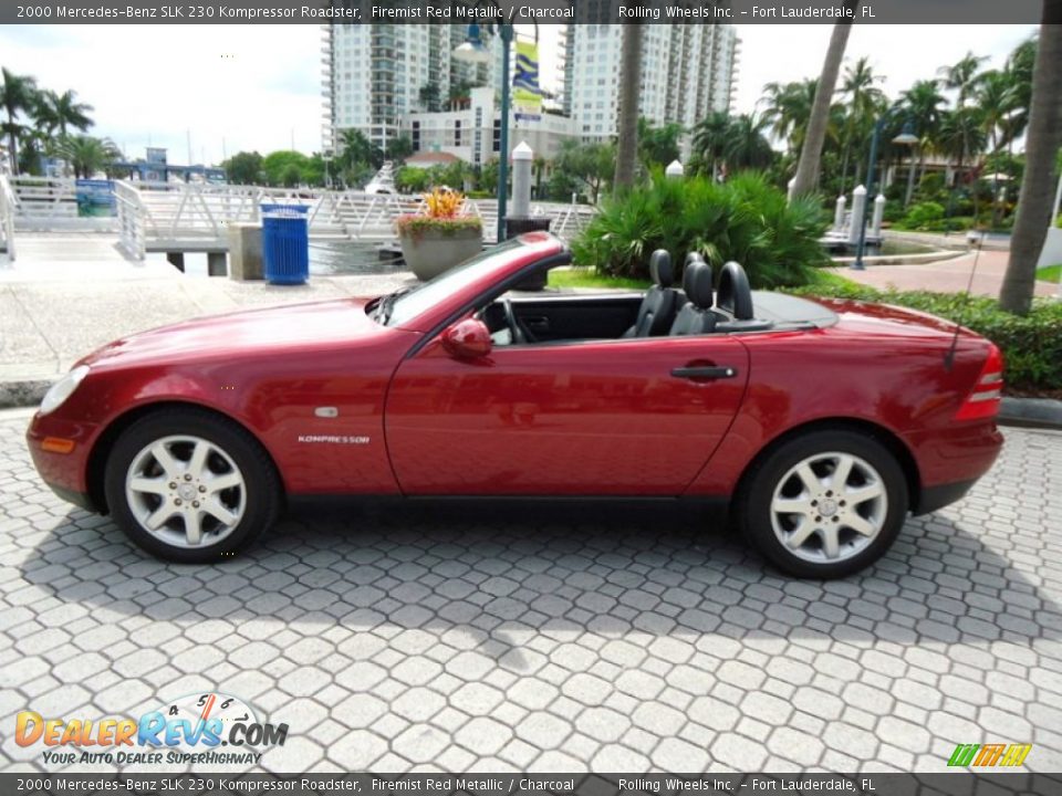 2000 Mercedes-Benz SLK 230 Kompressor Roadster Firemist Red Metallic / Charcoal Photo #6