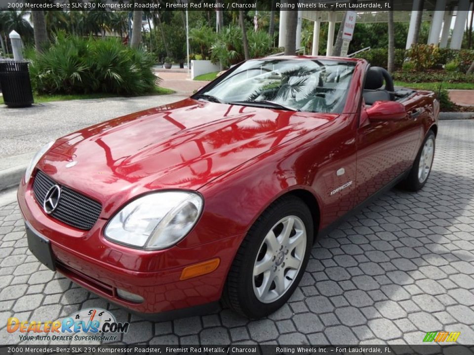2000 Mercedes-Benz SLK 230 Kompressor Roadster Firemist Red Metallic / Charcoal Photo #7