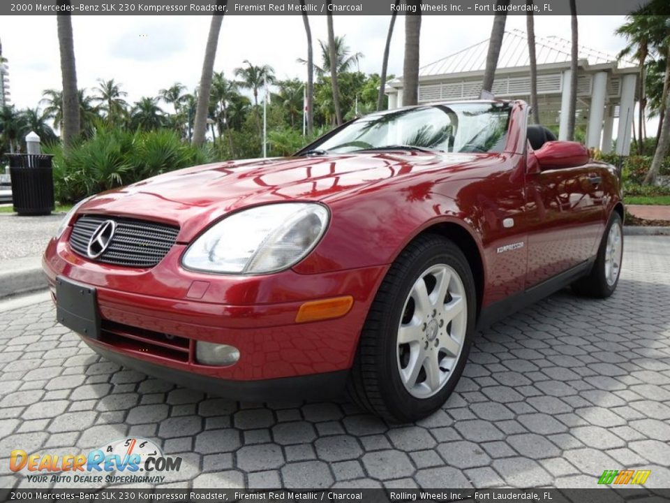 2000 Mercedes-Benz SLK 230 Kompressor Roadster Firemist Red Metallic / Charcoal Photo #11