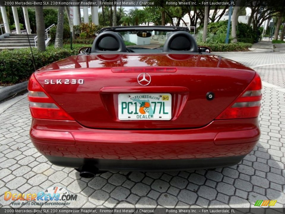 2000 Mercedes-Benz SLK 230 Kompressor Roadster Firemist Red Metallic / Charcoal Photo #14