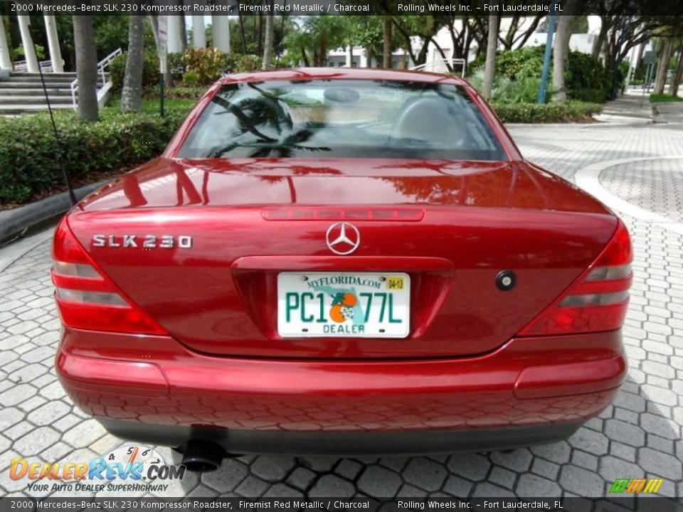 2000 Mercedes-Benz SLK 230 Kompressor Roadster Firemist Red Metallic / Charcoal Photo #15