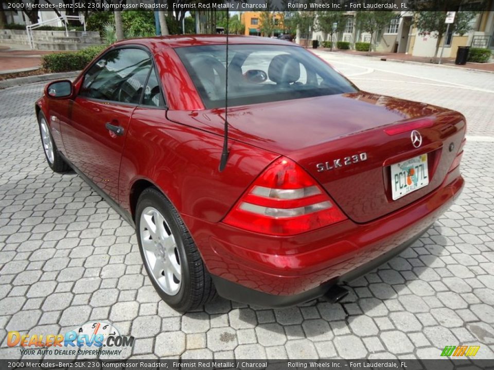 2000 Mercedes-Benz SLK 230 Kompressor Roadster Firemist Red Metallic / Charcoal Photo #19