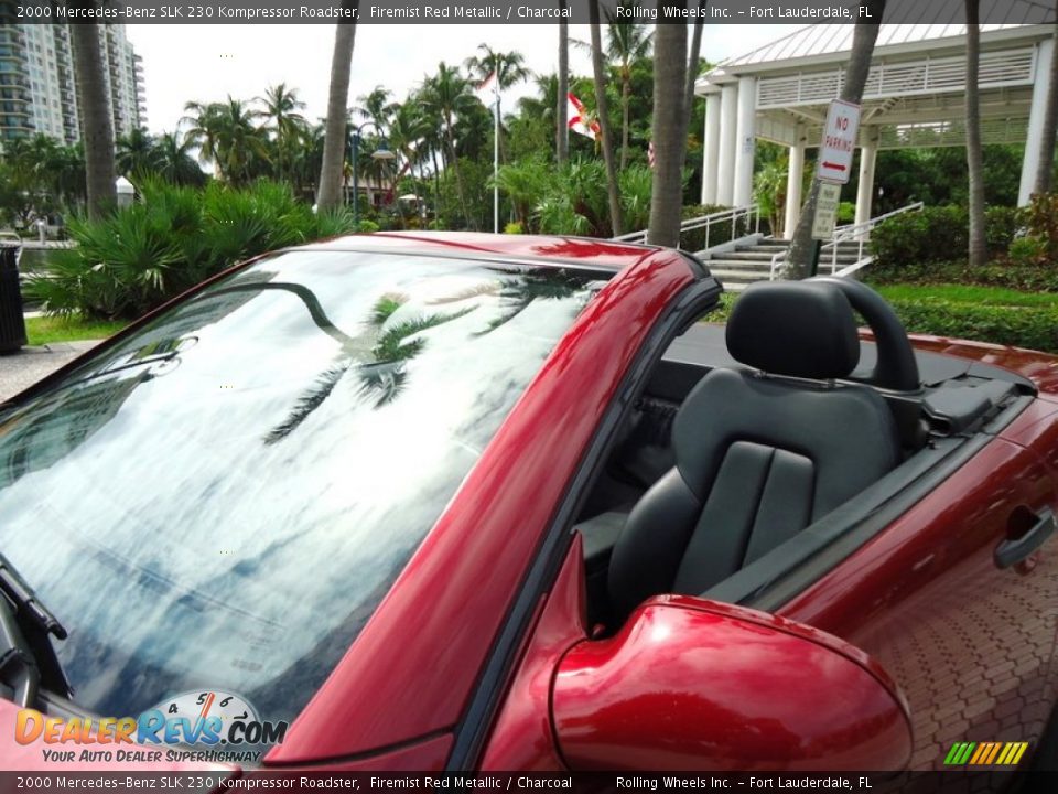 2000 Mercedes-Benz SLK 230 Kompressor Roadster Firemist Red Metallic / Charcoal Photo #24