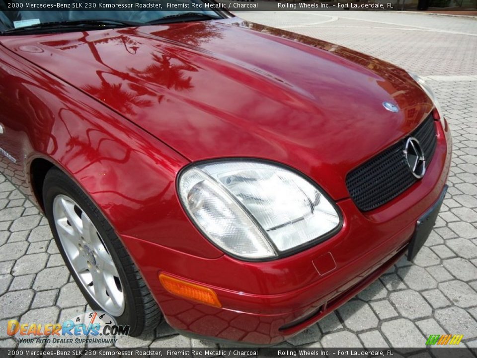 2000 Mercedes-Benz SLK 230 Kompressor Roadster Firemist Red Metallic / Charcoal Photo #28