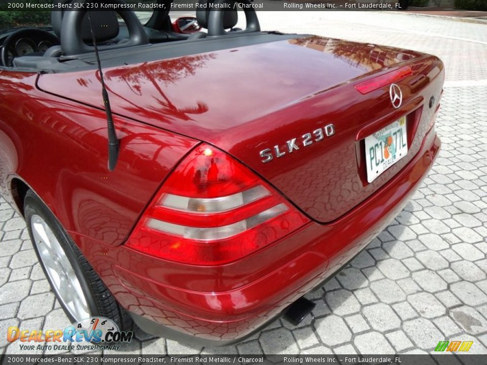 2000 Mercedes-Benz SLK 230 Kompressor Roadster Firemist Red Metallic / Charcoal Photo #29