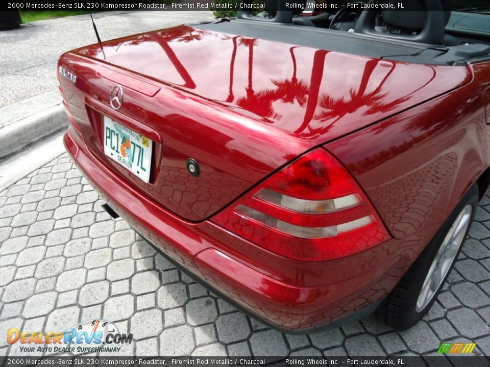 2000 Mercedes-Benz SLK 230 Kompressor Roadster Firemist Red Metallic / Charcoal Photo #30