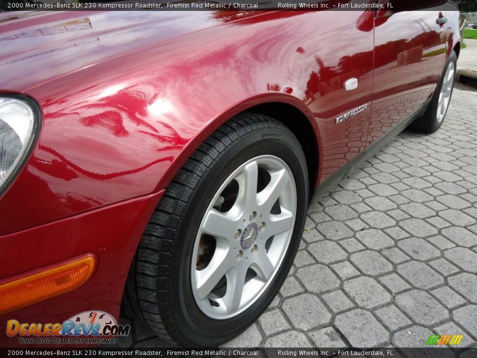 2000 Mercedes-Benz SLK 230 Kompressor Roadster Firemist Red Metallic / Charcoal Photo #34