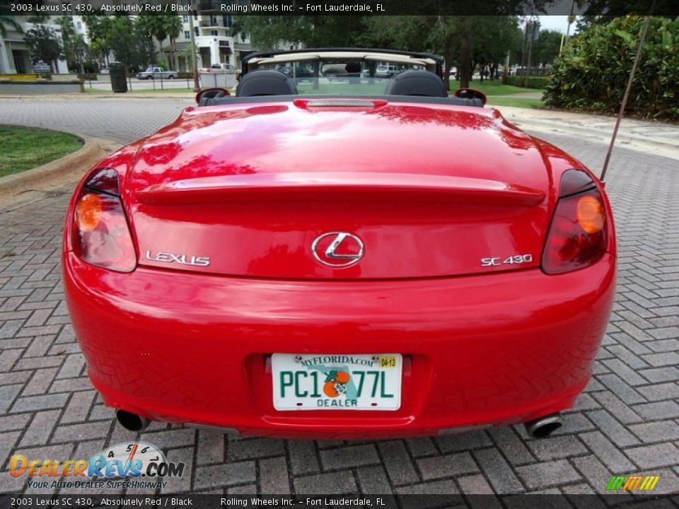 2003 Lexus SC 430 Absolutely Red / Black Photo #17