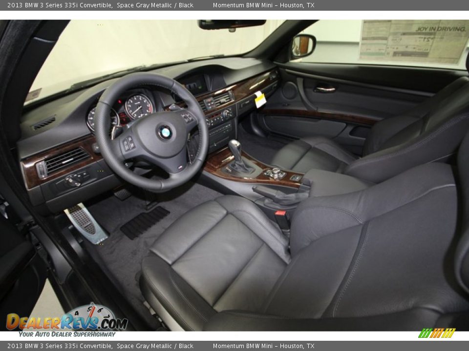 Black Interior - 2013 BMW 3 Series 335i Convertible Photo #3