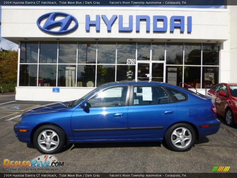 2004 Hyundai Elantra GT Hatchback Tidal Wave Blue / Dark Gray Photo #1