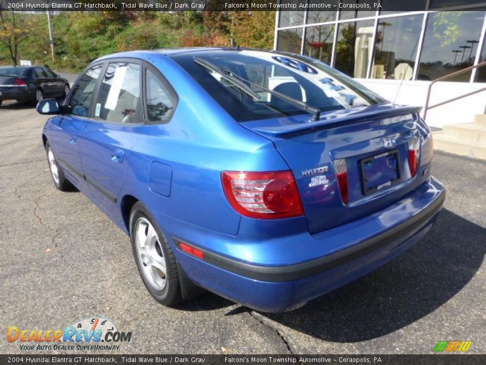 2004 Hyundai Elantra GT Hatchback Tidal Wave Blue / Dark Gray Photo #2