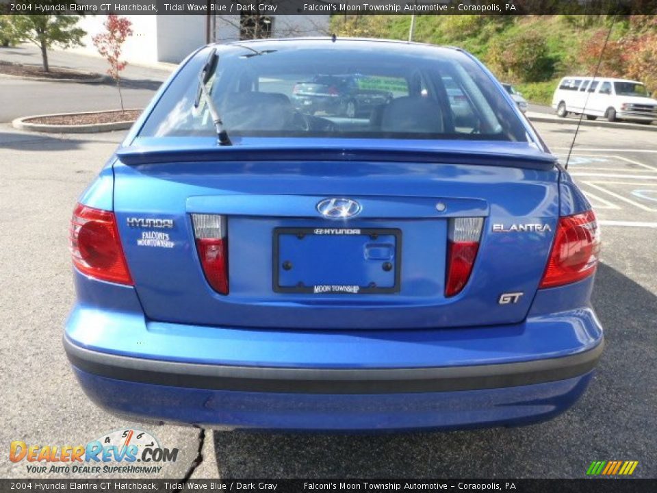 2004 Hyundai Elantra GT Hatchback Tidal Wave Blue / Dark Gray Photo #3
