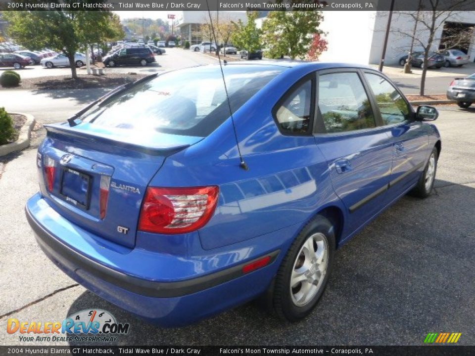 2004 Hyundai Elantra GT Hatchback Tidal Wave Blue / Dark Gray Photo #4