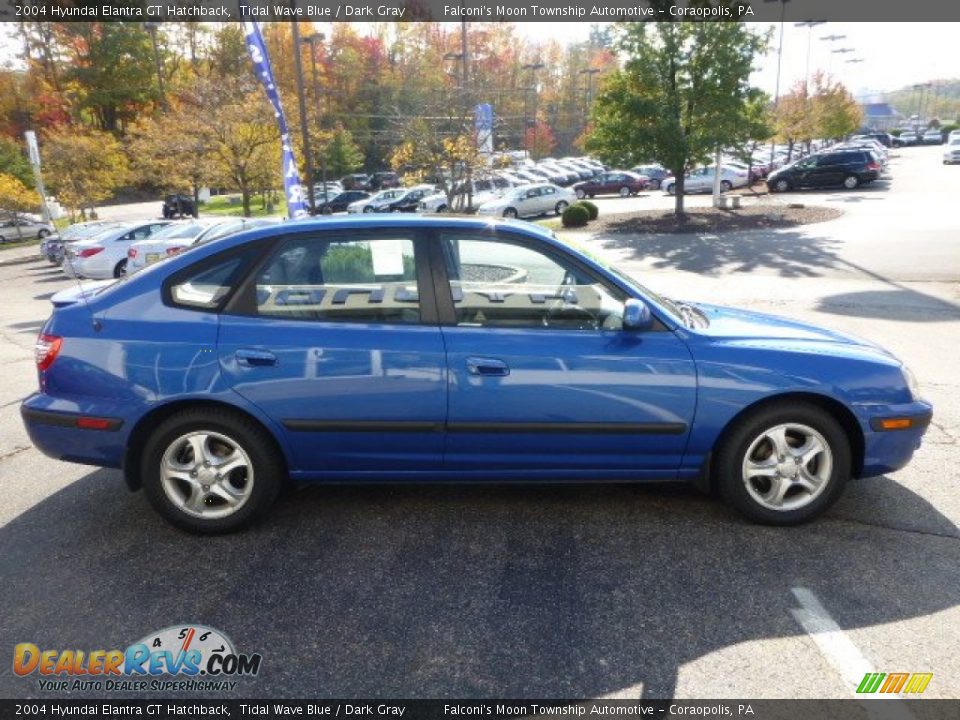 2004 Hyundai Elantra GT Hatchback Tidal Wave Blue / Dark Gray Photo #5