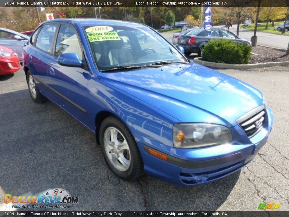 2004 Hyundai Elantra GT Hatchback Tidal Wave Blue / Dark Gray Photo #6