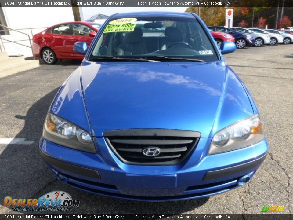 2004 Hyundai Elantra GT Hatchback Tidal Wave Blue / Dark Gray Photo #7