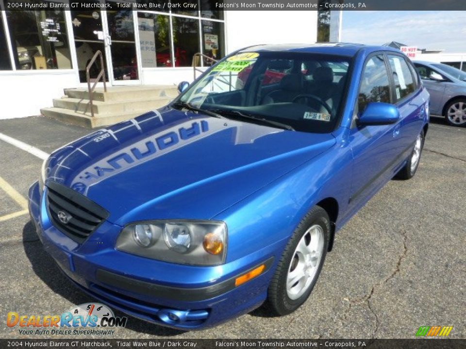2004 Hyundai Elantra GT Hatchback Tidal Wave Blue / Dark Gray Photo #8