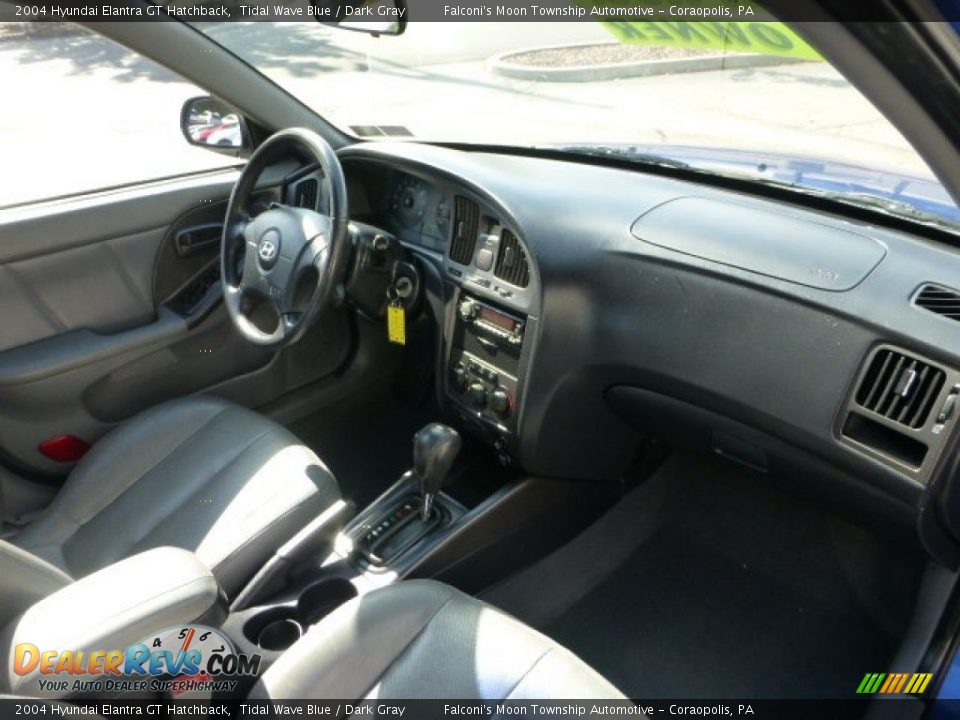 2004 Hyundai Elantra GT Hatchback Tidal Wave Blue / Dark Gray Photo #11