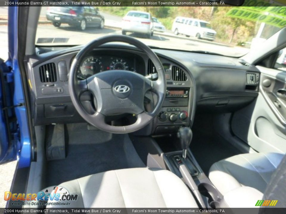 2004 Hyundai Elantra GT Hatchback Tidal Wave Blue / Dark Gray Photo #17