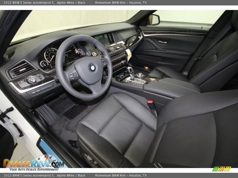 Black Interior - 2013 BMW 5 Series ActiveHybrid 5 Photo #11