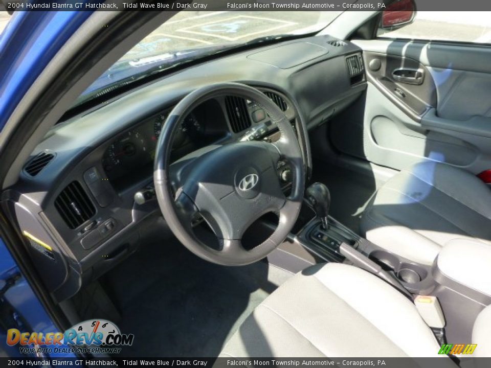 2004 Hyundai Elantra GT Hatchback Tidal Wave Blue / Dark Gray Photo #20