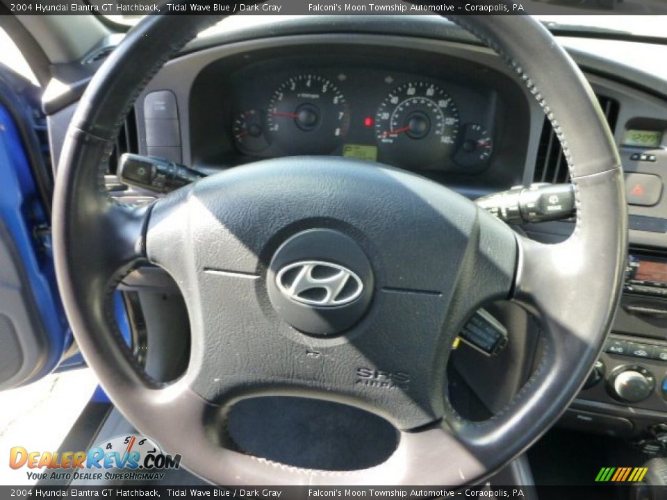 2004 Hyundai Elantra GT Hatchback Tidal Wave Blue / Dark Gray Photo #22
