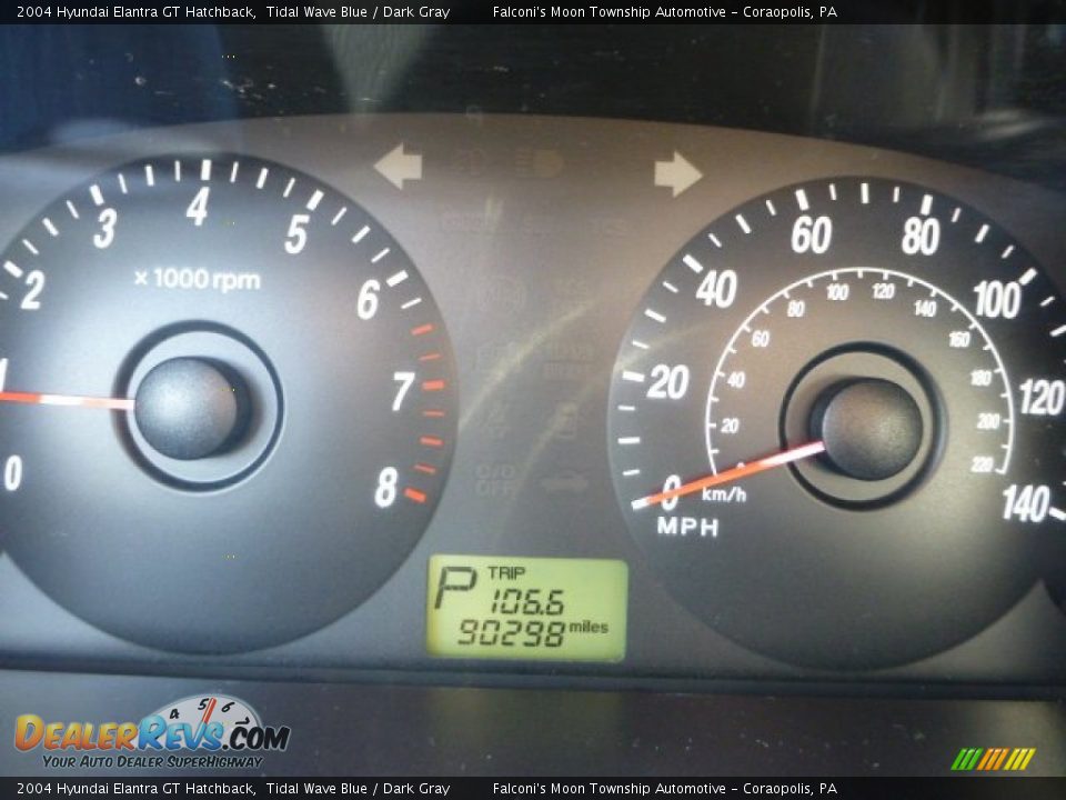 2004 Hyundai Elantra GT Hatchback Tidal Wave Blue / Dark Gray Photo #24