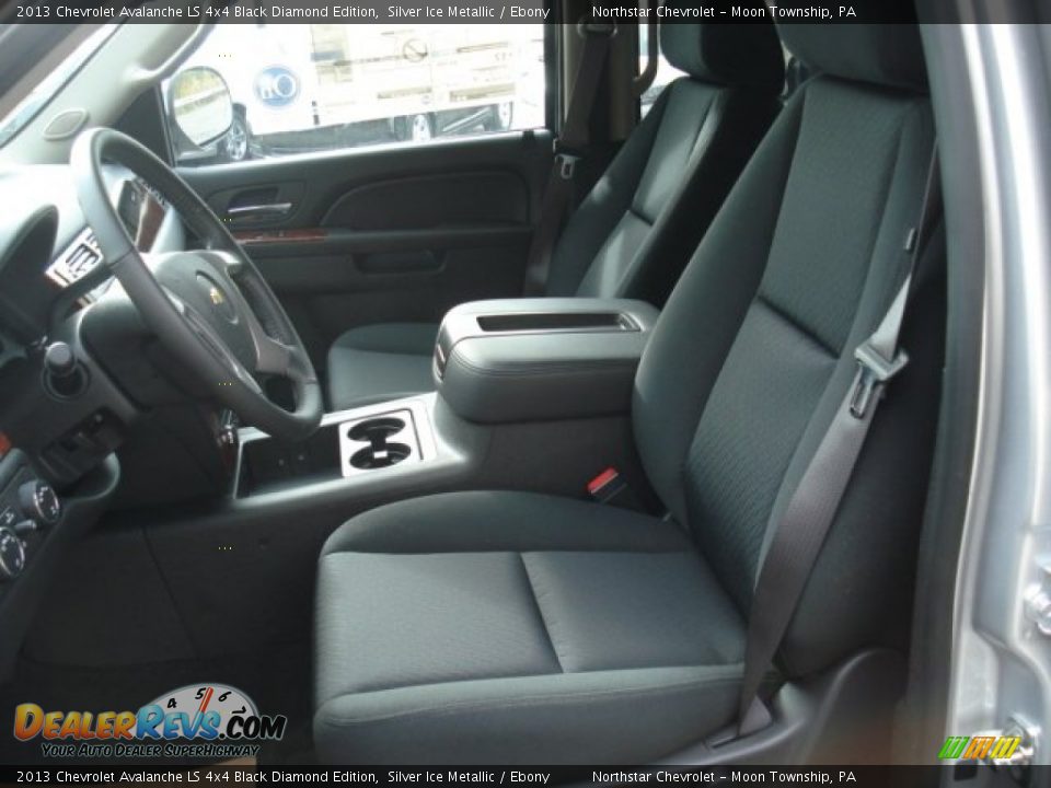Front Seat of 2013 Chevrolet Avalanche LS 4x4 Black Diamond Edition Photo #11