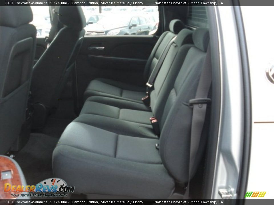 Rear Seat of 2013 Chevrolet Avalanche LS 4x4 Black Diamond Edition Photo #13