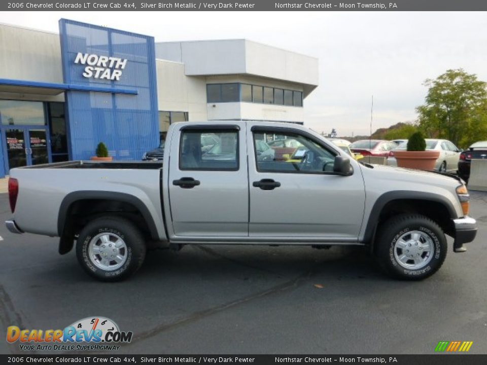 2006 Chevrolet Colorado LT Crew Cab 4x4 Silver Birch Metallic / Very Dark Pewter Photo #2