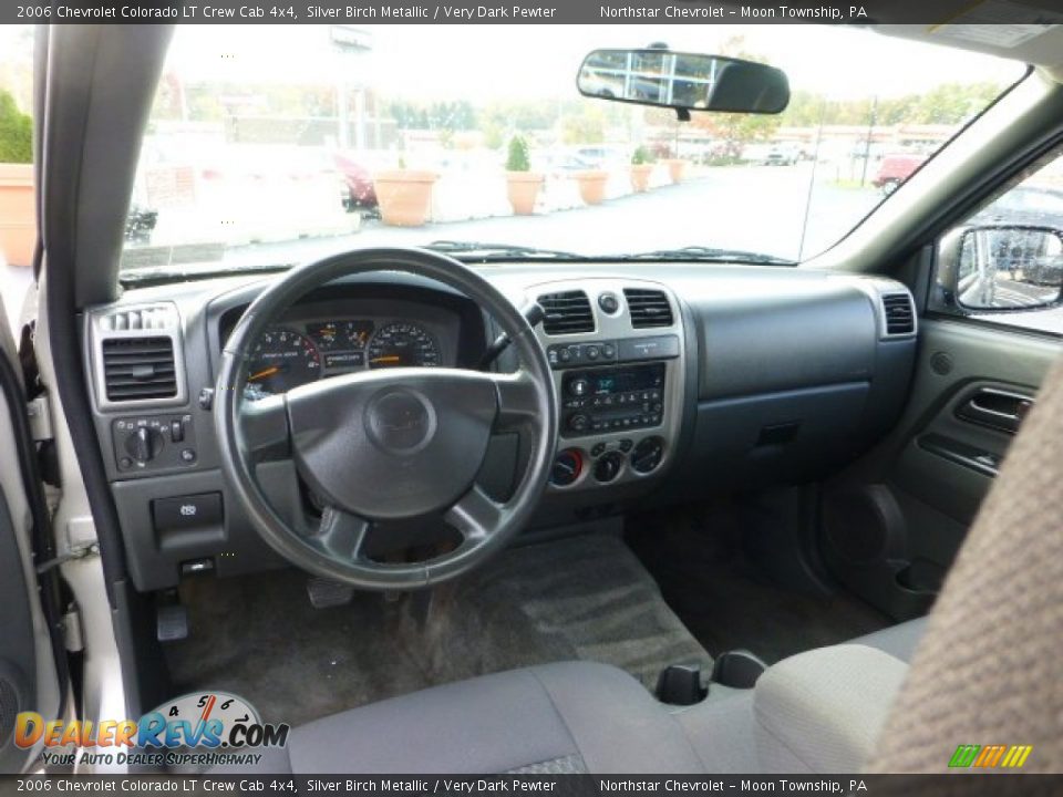 2006 Chevrolet Colorado LT Crew Cab 4x4 Silver Birch Metallic / Very Dark Pewter Photo #13