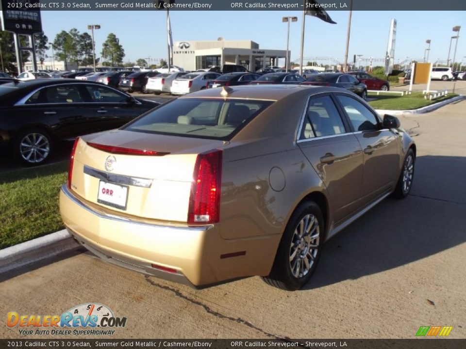 2013 Cadillac CTS 3.0 Sedan Summer Gold Metallic / Cashmere/Ebony Photo #2