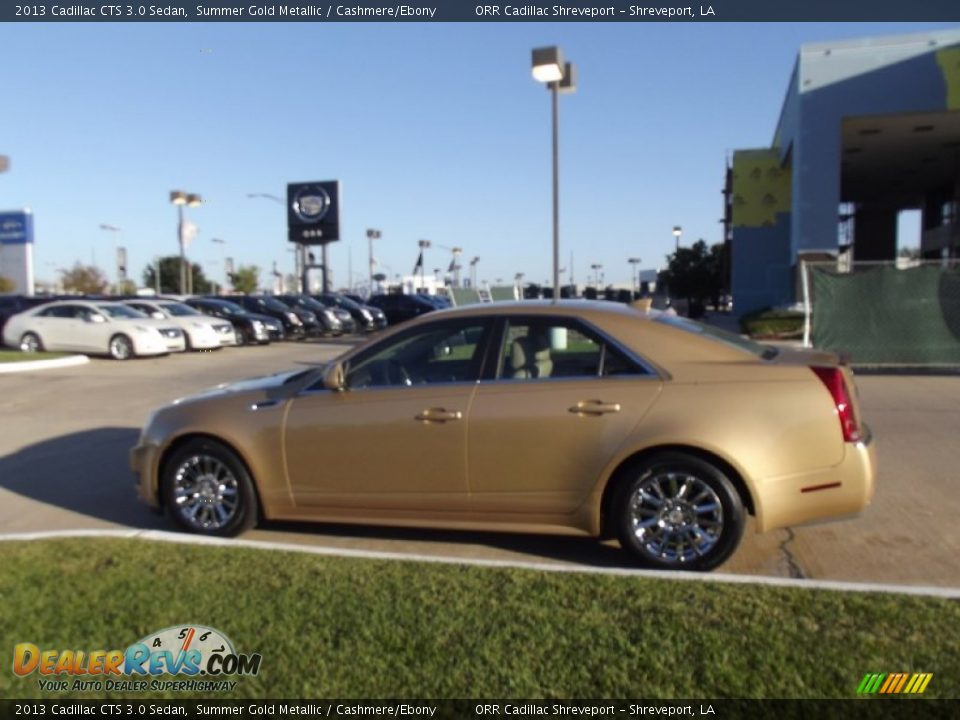 2013 Cadillac CTS 3.0 Sedan Summer Gold Metallic / Cashmere/Ebony Photo #4