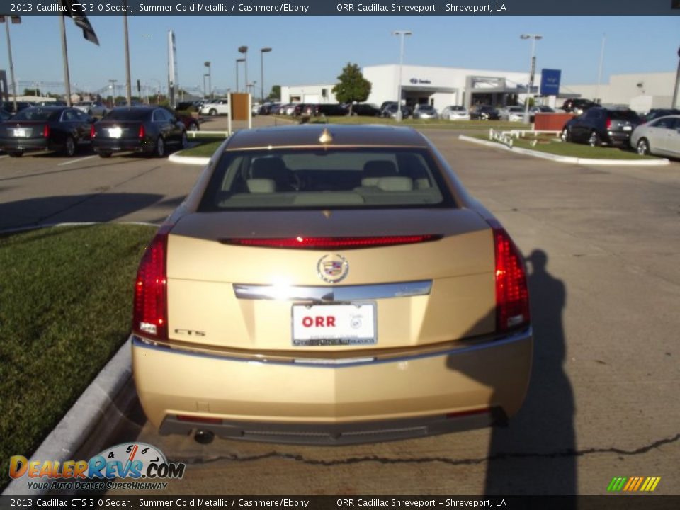 2013 Cadillac CTS 3.0 Sedan Summer Gold Metallic / Cashmere/Ebony Photo #7