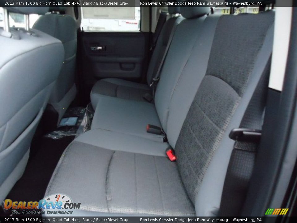 Black/Diesel Gray Interior - 2013 Ram 1500 Big Horn Quad Cab 4x4 Photo #11