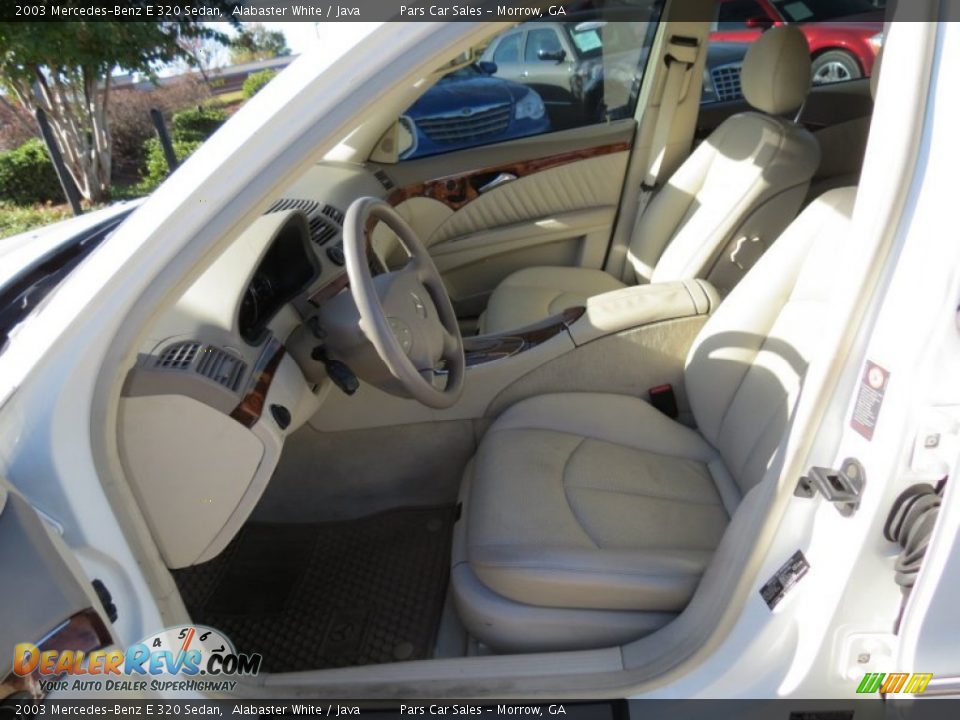 2003 Mercedes-Benz E 320 Sedan Alabaster White / Java Photo #6