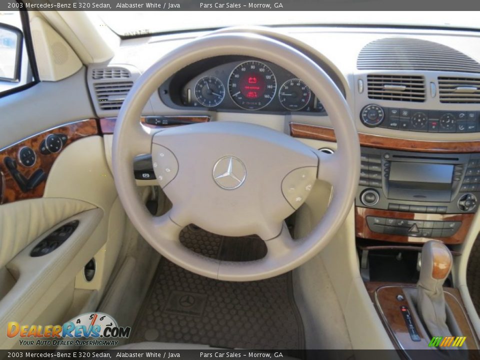 2003 Mercedes-Benz E 320 Sedan Alabaster White / Java Photo #13