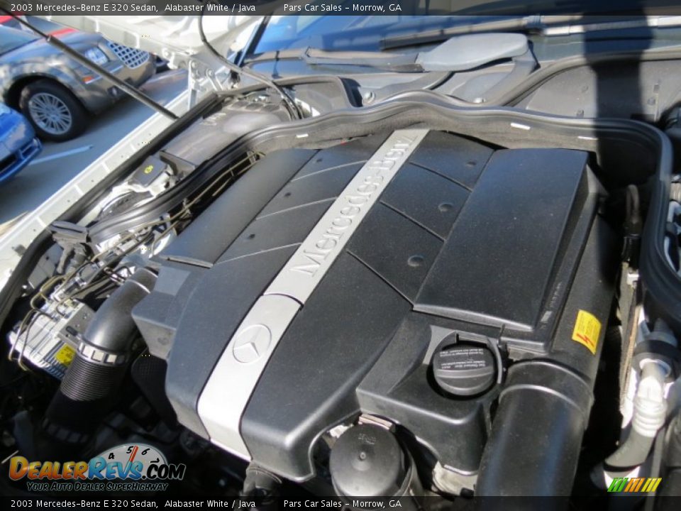 2003 Mercedes-Benz E 320 Sedan Alabaster White / Java Photo #14