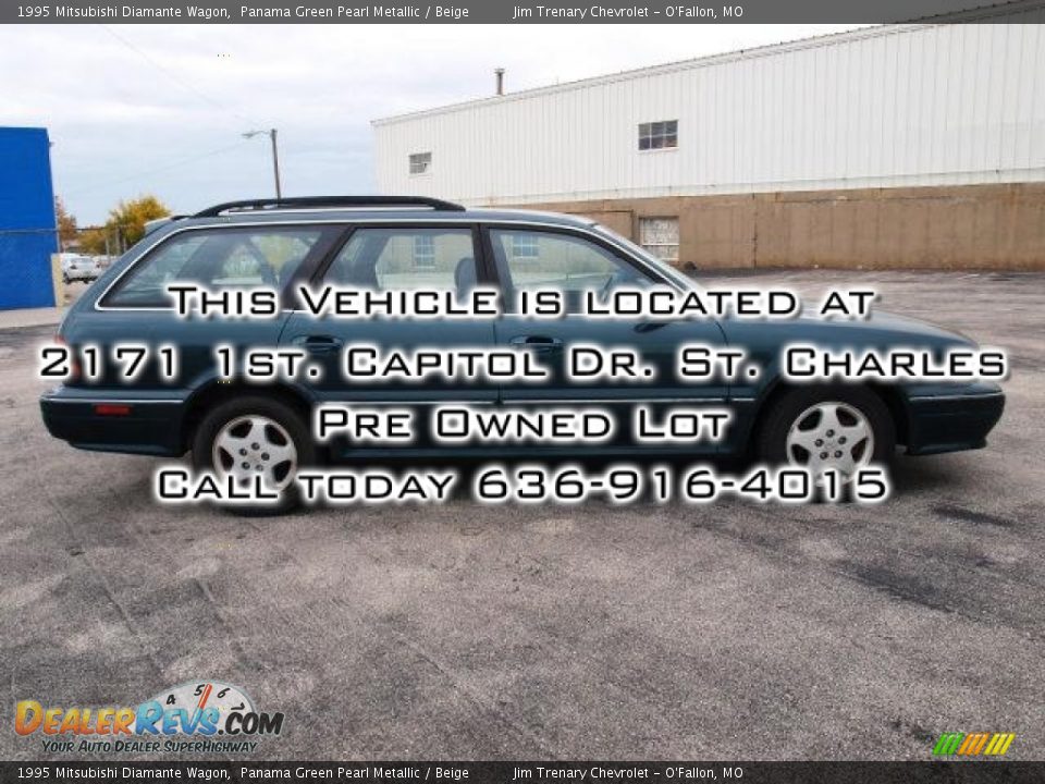 1995 Mitsubishi Diamante Wagon Panama Green Pearl Metallic / Beige Photo #1