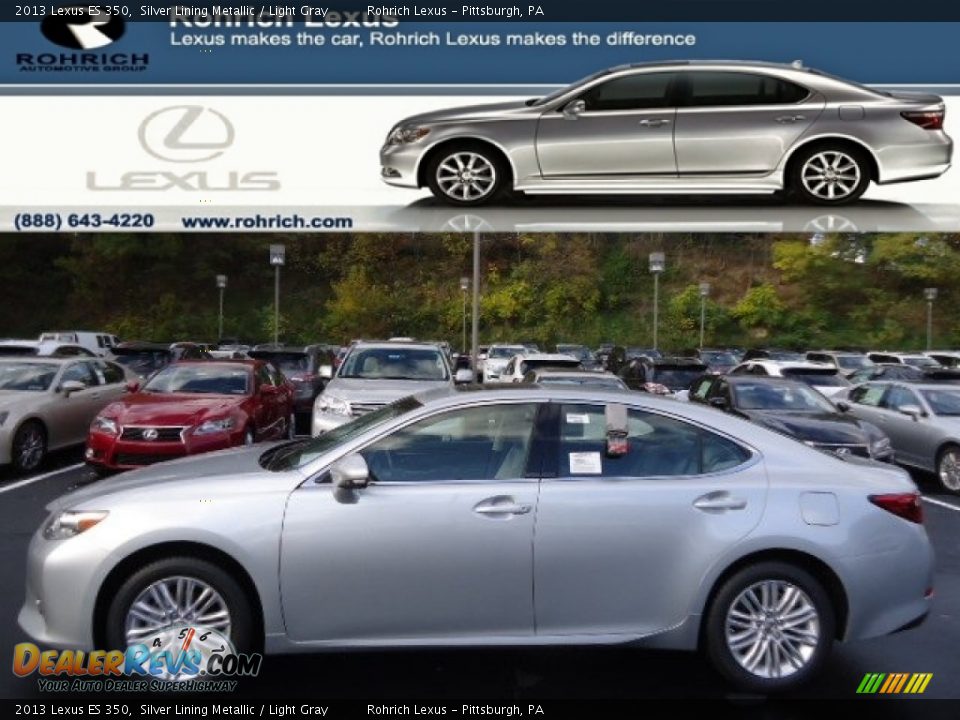 2013 Lexus ES 350 Silver Lining Metallic / Light Gray Photo #1