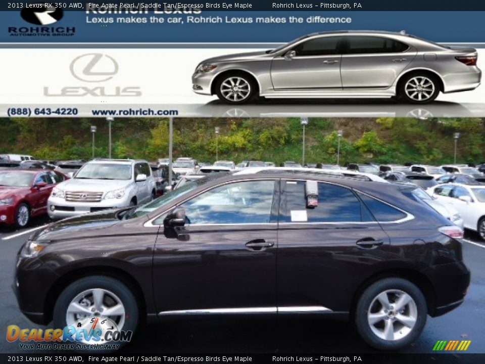 2013 Lexus RX 350 AWD Fire Agate Pearl / Saddle Tan/Espresso Birds Eye Maple Photo #1
