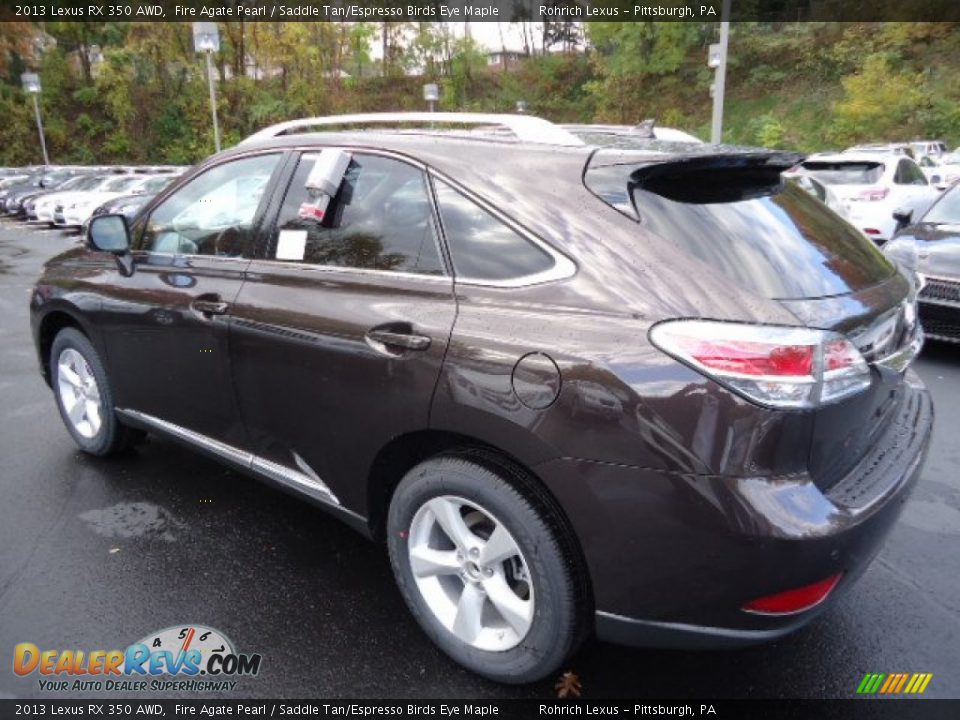 2013 Lexus RX 350 AWD Fire Agate Pearl / Saddle Tan/Espresso Birds Eye Maple Photo #2